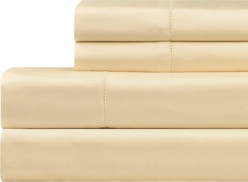 Celeste Home 610 Thread Count Pillowcases Pillow Case Set, Standard, Cream...
