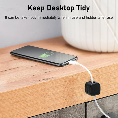 Magnetic Cable Holder 6 Pack Magnetic Cable Organizer Clips for Desk Hide Phone Charging Cable Keeper Adhesive Charger Wire Holder for Home Office...