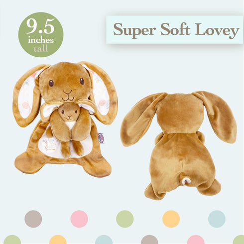 KIDS PREFERRED Guess How Much I Love You Cute Bunny Plush Lovey Crinkle Security Blanket for Infants, Babies, Toddlers and Kids...