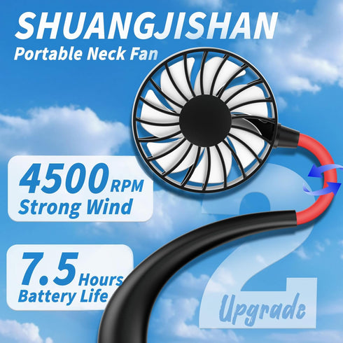 Neck Fan Portable Rechargeable: Personal Cooling Wearable Fan Around your Neck that Blow Cold Air for Men Women - Usb Should Fan Battery Operated ...