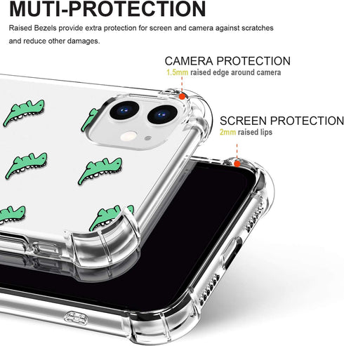 YESPURE Clear Case for iPhone 11 Cute Dinosaur Pattern Desiged for Kids Women Soft Transparent Slim Cover Fashionable Printed Bumper Shockproof An...