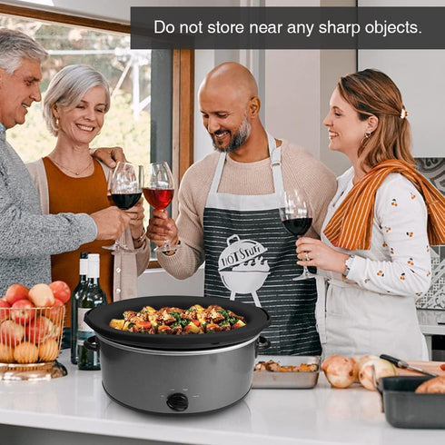 ChefAid Slow Cooker Liners, 100% Silicone Reusable Crock Pot Insert Accessories for 6-8 Oval or Round Quart Slow Cookers, Food Safe & Dishwasher S...