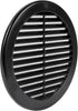 Vent Systems 6'' Inch Black Soffit Vent Cover - Pack of 5 - Round Air Vent Louver - Grille Cover - Built-in Insect Screen - HVAC Vents for Bathroo...