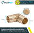 SharkBite 1-1/4 Inch Crimp 90 Degree Elbow, Brass Plumbing Fitting, PEX Pipe, PE-RT, UC0235...