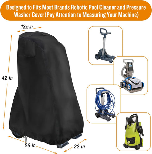 Pool Cleaner Caddy Cover Fit for Dolphin Caddy, Outdoor Robotic Pool Cleaner Cover Waterproof Pressure Washer Cover...