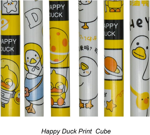 12PCS Little Yellow Duck Pens Happy Lovely Duck Retractable Gel Pens Novelty Animal Rollerball Pen Black Ink For School Supplies Office Party Birt...