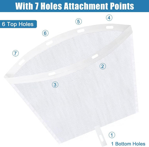 6570-392 Filter Net Bag for Jacuzzi, Hot Tub Mesh Skimmer with 7 Clip Holes (2002-2013 Debris Attachment)...