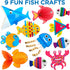 Arts and Craft Kit for Toddlers Ages 3, 4, 5 Years - Craft 9 Fun Fish Characters...