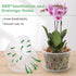 Orchid Pot,3 4 5 6 Inch 8 Pack Orchid Pots with Holes and Saucers,Clear Plastic Flower Plant Pot for Indoor Outdoor Plants,Slotted Orchids Planter...