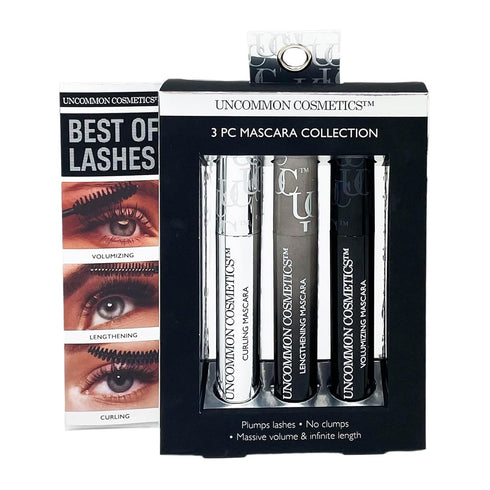 Best Of Lashes Mascara Collection Set - Smudge Proof Mascara with Volume and Length - Clump-Free, Stunning Lashes - 3 pc Gift Set...