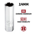 Powerbuilt 3/8-Inch Drive 14mm Spark Plug Socket, Chrome Vanadium Steel with Rubber Insert, Z-Drive 6-Point Design, Forged Size Markings for Easy ...
