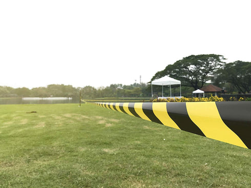 Black & Yellow Hazard Safety Warning Stripe Tape, 2inch x 108Ft High Visibility Barricade Adhesive Tape for Floor, Walls, Pipes and Equipment Mark...