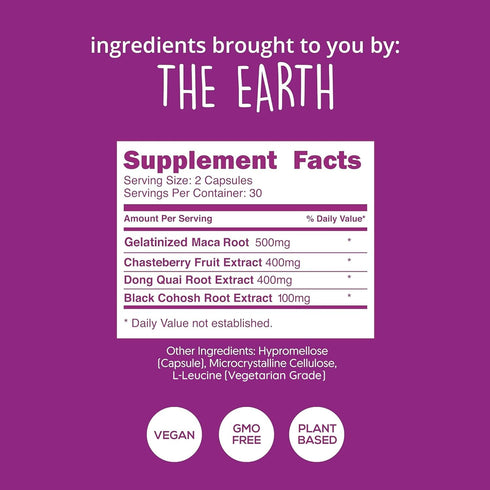 Hormone Balance for Women – PMS Support Supplement, Menopause & Perimenopause | Bloating Relief, Menstrual Cramp, Mood, PMDD | Chasteberry Supplem...