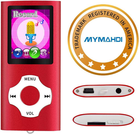 Digital, Compact and Portable MP3 / MP4 Player (Max Support 64 GB) with Photo Viewer, E-Book Reader and Voice Recorder and FM Radio Video Movie in...