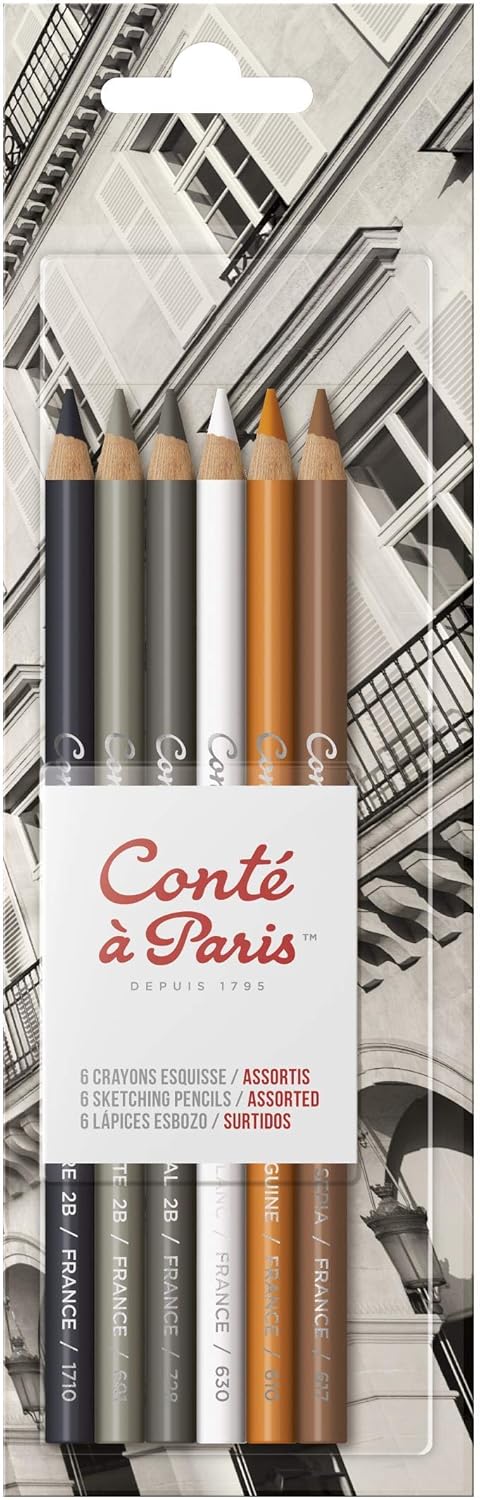 Conté à Paris 6-Count Sketching Pencils Set...