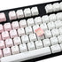 YMDK Double Shot 104 Dyed PBT Shine Through Keyset OEM Profile Keycap Set for Cherry MX Switches Mechanical Keyboard 104 87 61,Pink White Gradient...