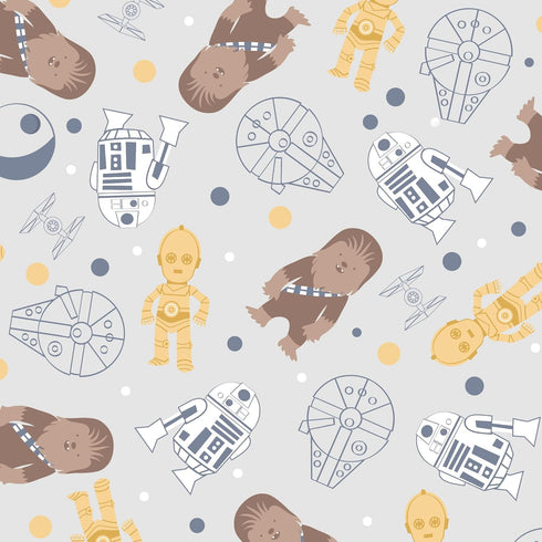 Lambs & Ivy Star Wars Signature Millennium Falcon 100% Cotton Fitted Crib Sheet...