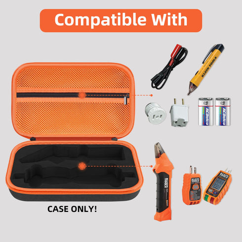 HESTECH Hard Carrying Case for Klein Tools ET310 AC Circuit Breaker Finder Electric Tester & 80016 Tool Kit, RT250 GFCI Outlet Tester Electrical T...