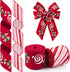 2 Rolls Christmas Ribbon for Wreath Bows Wrapping Gifts, Red Pink Candy Cane Ribbon for Gift Wrapping Party Supplies Decoration DIY Crafts 2.5" X ...