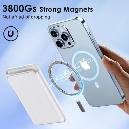 Magnetic Phone Wallet, Mag safe Wallet with Minimalist Pocket Cards Sleeve, Slim RFID Blocking Mag safe Card Holder for Back of iPhone 15/14/13/12...