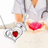 AOBOCO Nurse Necklace Sterling Silver Nurse Hat Charm with EKG Heartbeat Heart Necklace Jewelry Gifts for Doctor Medical Student, Crystal from Aus...