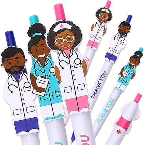 Cute Doctor Pen Thank You Caring Pens Gift for Doctors Medical Staff Assistants Healthcare Workers Women Coworkers Pharmacy (Mixed 36Pack)...