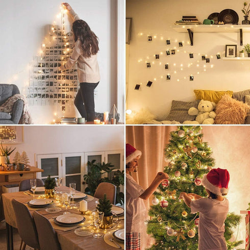 Lighting EVER Fairy Lights Plug in, 33ft 100 LED String Lights for Bedroom, Warm White Copper Wire Lights, Waterproof Indoor Outdoor Decorative Fa...