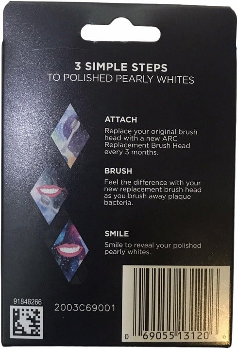ARC Brush Heads 2 Replacement Toothbrush Heads...