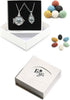 HEDQFM 2 PCS Essential Oil Diffuser Necklace with a Gift Box,Hollow Ball and Teardrop Aromatherapy Pendant Locket Necklace with Adjustable Chain a...