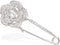 Silver Tone Sparking Micro Pave Layered Petal CZ Rose Flower Cardigan Sweater Safety Pin Brooch...