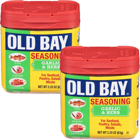 OLD BAY Garlic Herb Seasoning - 2 Pack - 2.37 Ounces Each - In Mighty Merchandise Packaging...