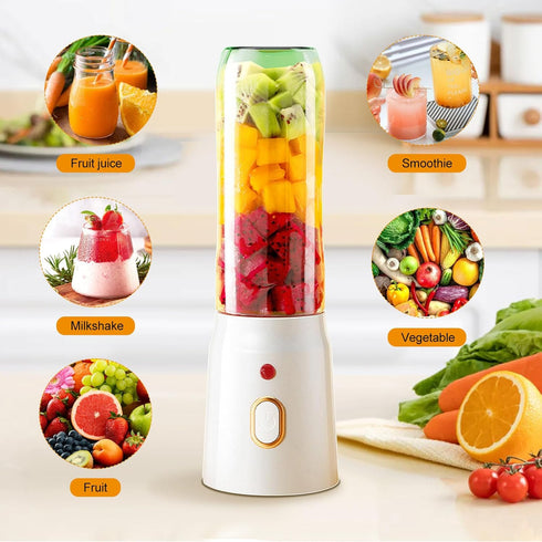 Personal Size Blender for Shakes and Smoothies,15.6 oz Portable Blender with 10 Blades,Rechargeable Mixers Fresh Fruit Juicers,Multifunctional Ble...