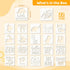 Varku 22 PCS Baby Shower Stencils PET for Onesie, Infant One-piece Deorative Kit Lovely Cartoon, Boy Girl Baby Shirt Fabric Stencils for Clothes, ...