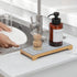 Sponge Holder Quick Dry Kitchen Sink Caddy Diatomaceous Earth Stone Drying Mat Bathroom Countertop Organizer Soap Dish Tray for Counter, Vanity, B...