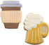 Drinks Cookie Cutters 2-Pc. Set Made in the USA by Ann Clark, Latte Cup, Beer Stein...