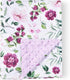 Baby Blanket Super Soft Minky Blanket Purple Flower Blanket with Dotted Backing for Newborns Nursery Stroller Receiving Toddlers Crib Bedding for ...