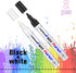 White and Black Permanent Markers Paint Pens-2 Pack Oil Based Paint Markers, Medium Tip, Quick Drying Paint Pens for Wood, Metal, Rock Painting, M...