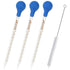3Pcs Glass Pipettes Dropper, 10ml Graduated Liquid Dropper with Rubber Bulb and Cleaning Brush, Transfer Pipettes for Essential Oil...