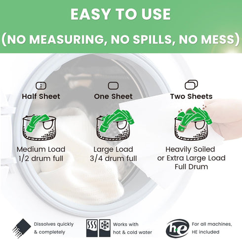 Laundry Detergent Sheets Up to 180 Loads, Fresh Linen Scent, Eco-Friendly Liquidless Laundry Detergent Strips for Travel & Home, Easy to Use, Plan...