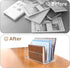 Mail Organizer Countertop, 3 Section Clear Acrylic Small File Holders Letter Organizer for Desk, Modern Filing Accessories for Document, Office, H...