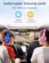 Headphones for Kids for School, Kids Headphones with Microphone, Sharing Function, 85dB/94dB Safe Volume Limit, Over Ear Kids Headphones for Schoo...