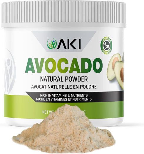 AKI Avocado Superfood Powder (6oz/170g) - Rich in Nutrients, Vitamins, Omega 3 & Antioxidants - Ideal for Smoothies, Yogurt or Milkshake Popsicles...