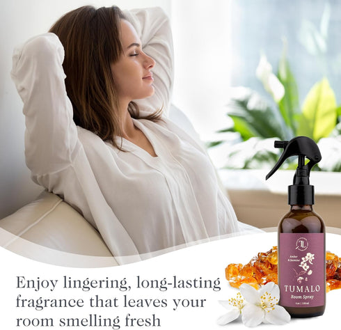 Room Spray - Sophisticated, All-Natural Home Fragrance, Pure Essential Oil Air Freshener & Odor Eliminator, Soothing and Refreshing Scent, Amber &...