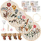 Embroidery Kit for Adults, 4 Sets Cross Stitch Kits for Beginners with Stamped Flower Pattern, Starter Kits for Hand Craft Lover with Bamboo Hoop,...