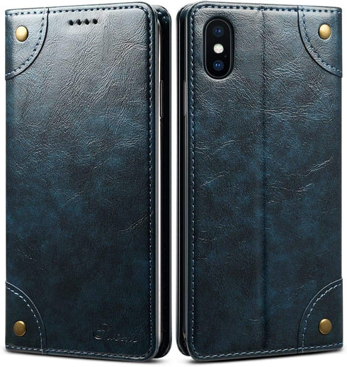 SINIANL iPhone XR Case, Leather Wallet Folio Case Book Design Flip Cover with Stand and ID Credit Card Slot Magnetic Closure for iPhone XR 6.1 inc...