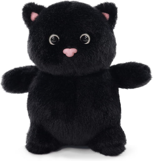 8" Black Cat Stuffed Animals Plush, Cute Plushie for Animal Themed Parties Teacher Student Award, Animal Toys for Baby, Boy, Girls, Great for Nurs...
