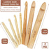 Coopay Large Wooden Crochet Hooks Ergonomic Crochet Hook Set 10-25 mm, 7PCS Inline Crochet Hooks Bamboo Crochet Kit for Beginner, Giant Wood Croch...