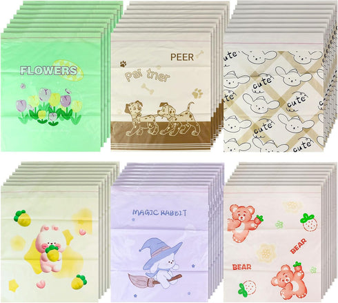 120 PCS Cute Disposable Car Trash Bags,Portable Self-adhesive Garbage Bags for Car?Waterproof Leak Proof Stick on Storage Bag for Cars, Bedrooms, ...