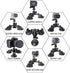 3-Cup Action Camera Suction Cup Mount Motion Camcorder Car Windshield Hood Door Trunk Lid Holder/w Ball Head Compatible with GoPro Sony DJI OSMO A...
