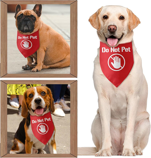 Do Not Pet Dog Bandana for Dogs Puppy Bandana Funny Dog Bandana Photo Prop Pet Scarf Accessories for Pet Dog Lovers Gifts...
